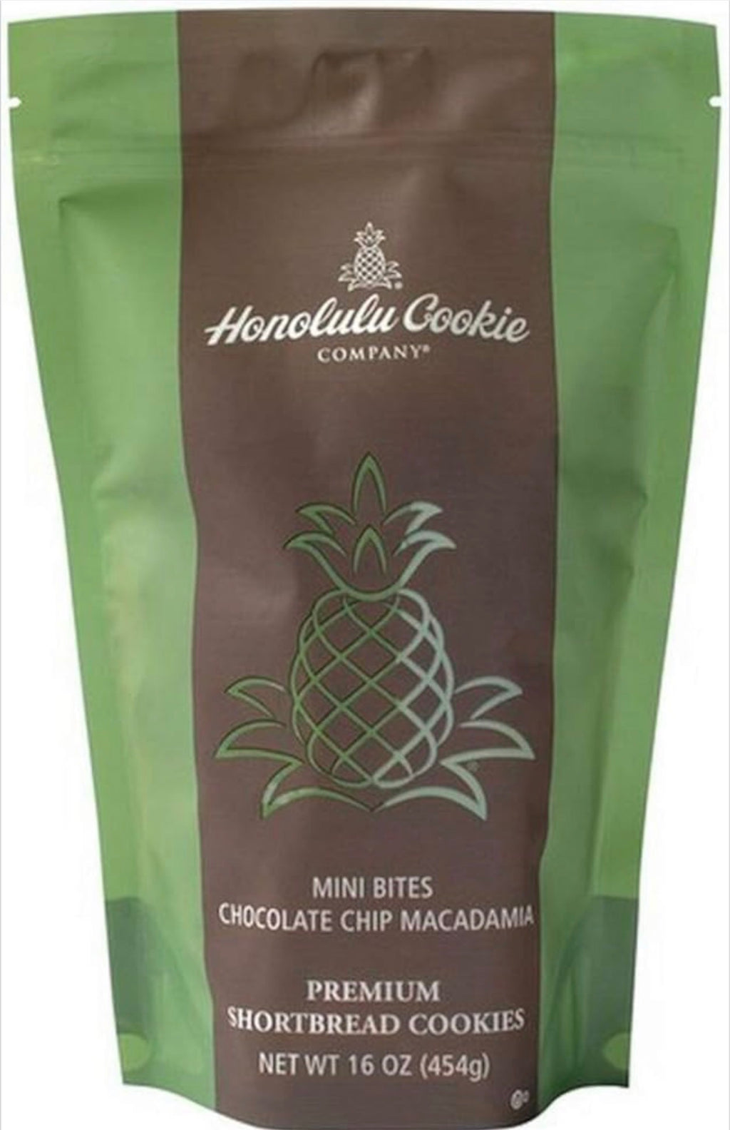 Honolulu Cookie Mini Bites Choc Chip Macadamia Shortbread Cookie, 16 Oz