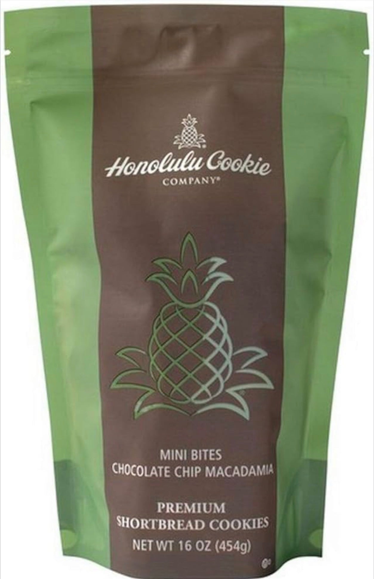 Honolulu Cookie Mini Bites Choc Chip Macadamia Shortbread Cookie, 16 Oz